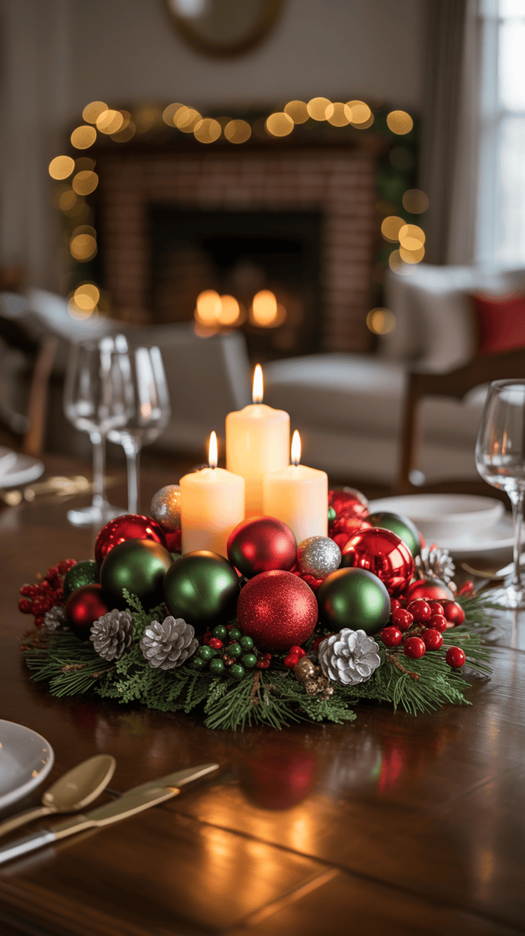 Dining Room Table Christmas Decoration Ideas That Pop