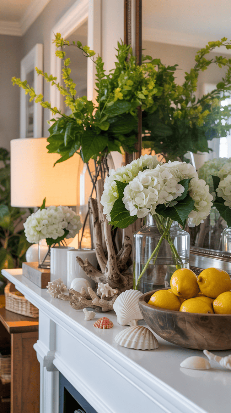 Summer Mantel Decorating Ideas Starting in Spring