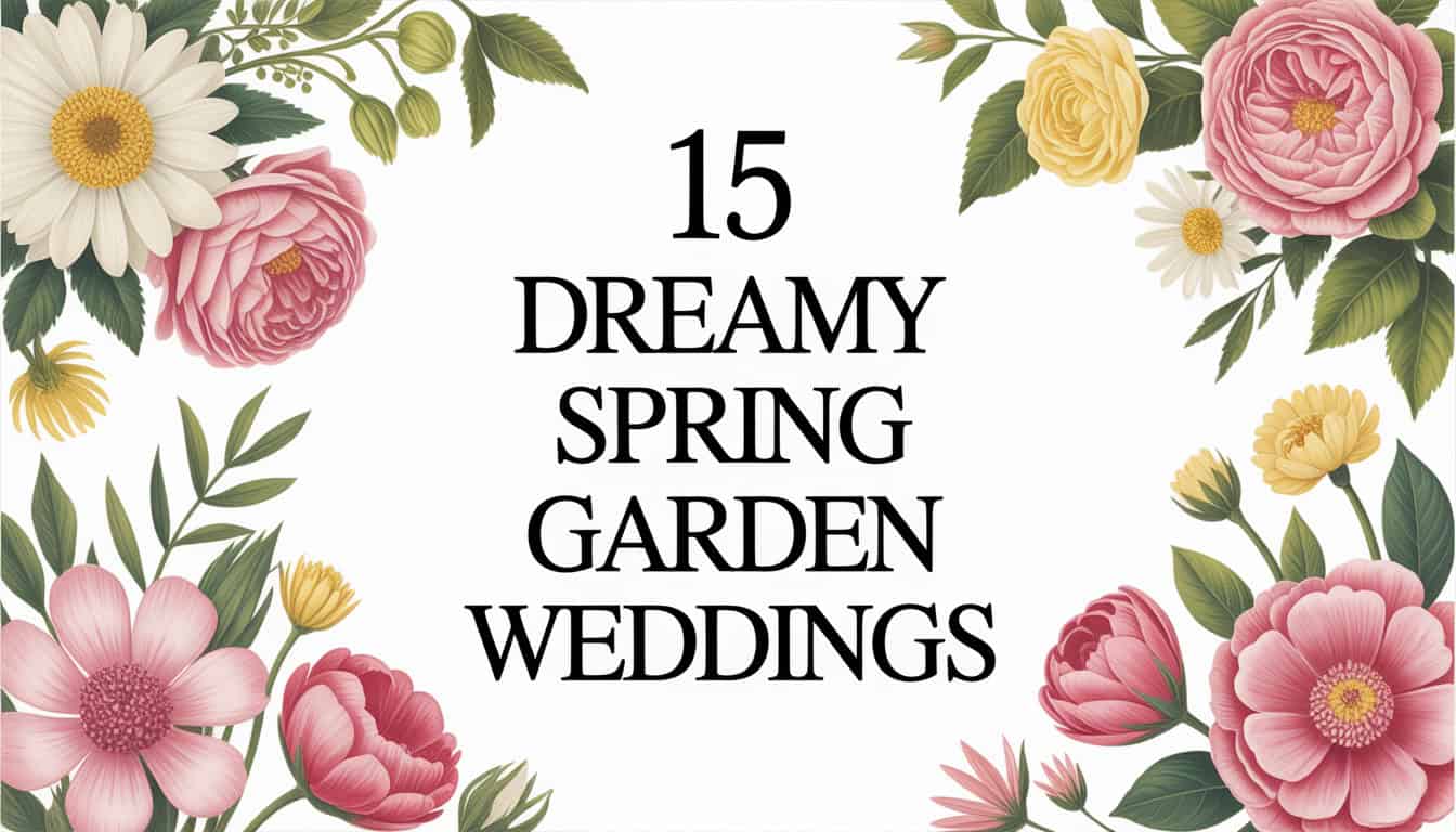 15 Spring Garden Wedding Inspiration for a Romantic Outdoor Ceremony
