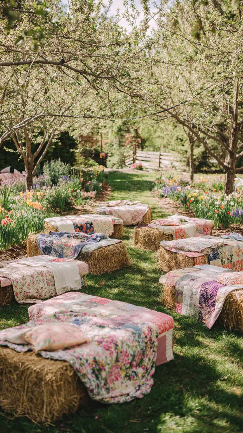 Hay Bale Quilt Seating - Image 1