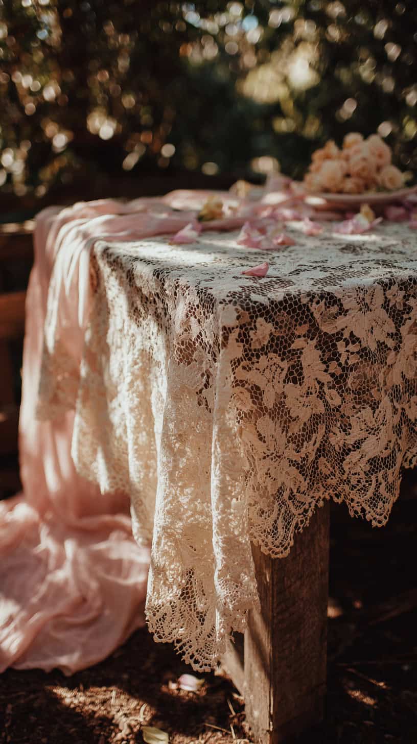 Boho Lace Tablecloth - Image 1