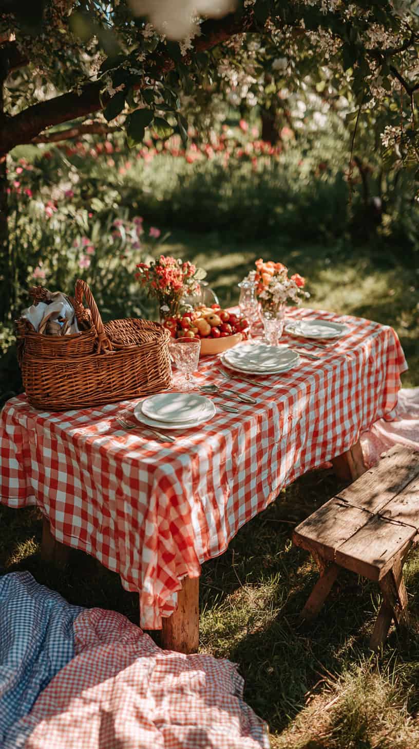 Gingham Tablecloth Setup - Image 2