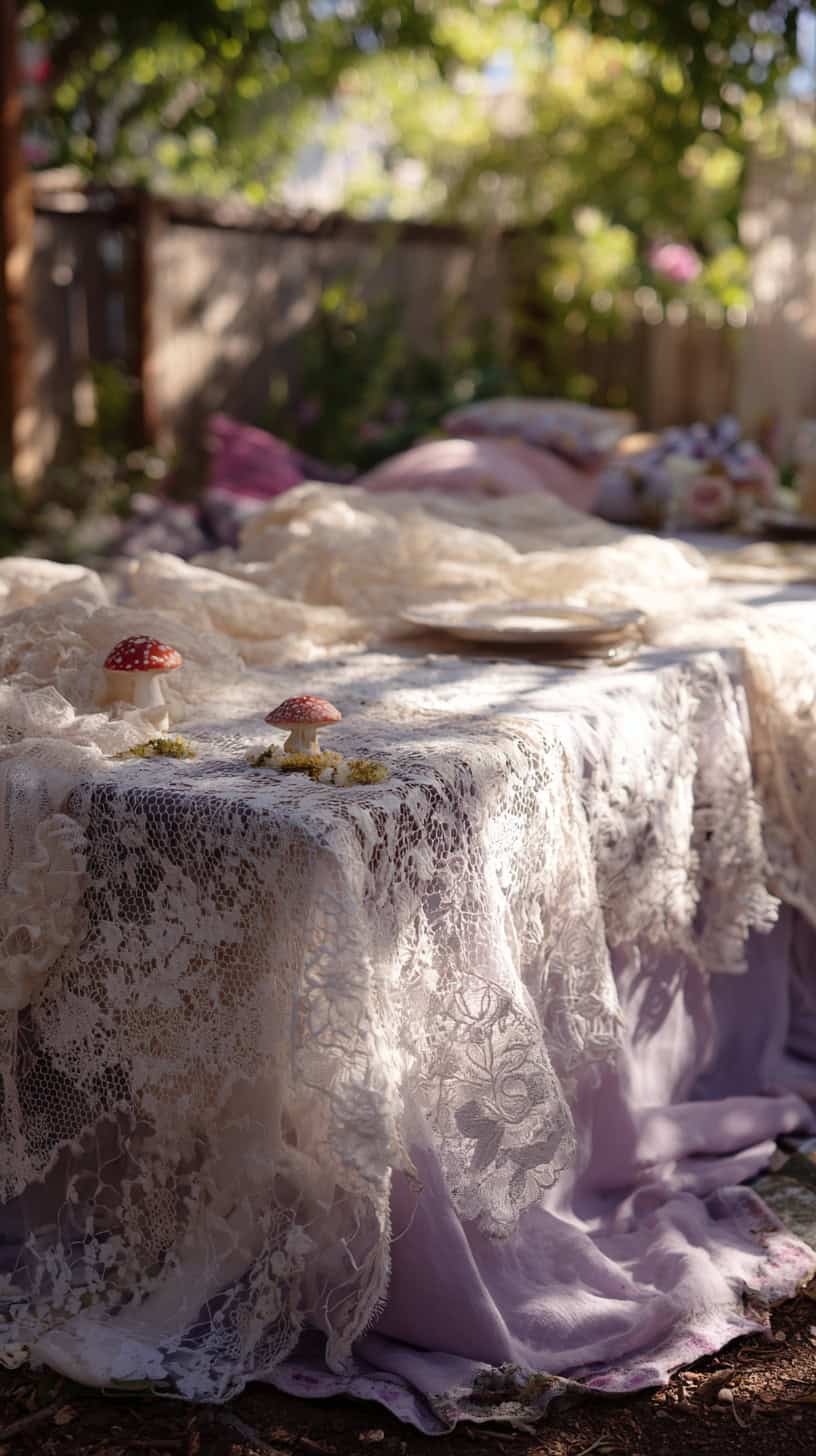 Lace Tablecloth Setup - Image 1