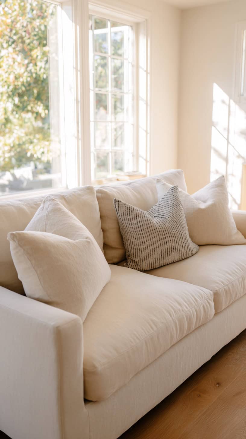 Minimalist Neutral Sofa Setup - Image 2