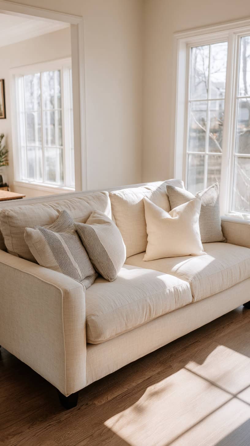 Minimalist Neutral Sofa Setup - Image 1