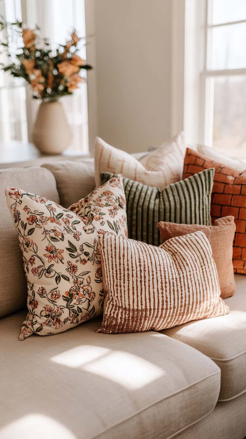 Patterned Throw Pillows Layer - Image 2