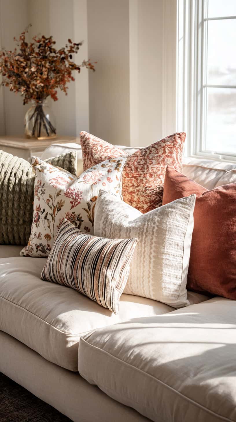 Patterned Throw Pillows Layer - Image 1