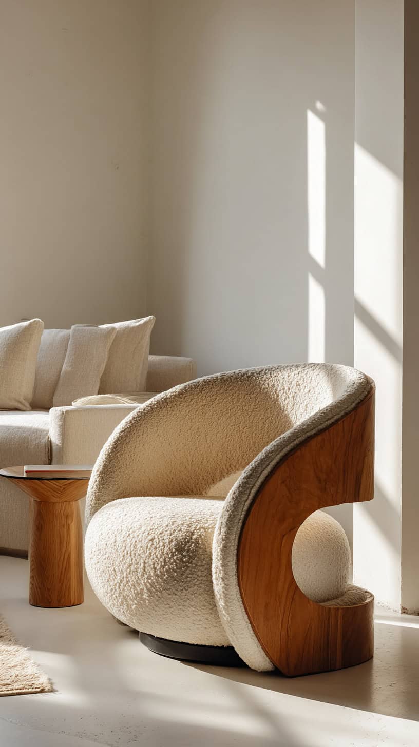Statement Sculptural Accent Chair - Image 2