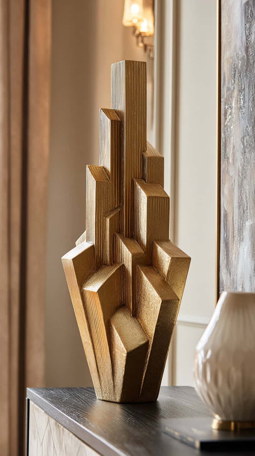Art Deco Gold Vase - Image 2