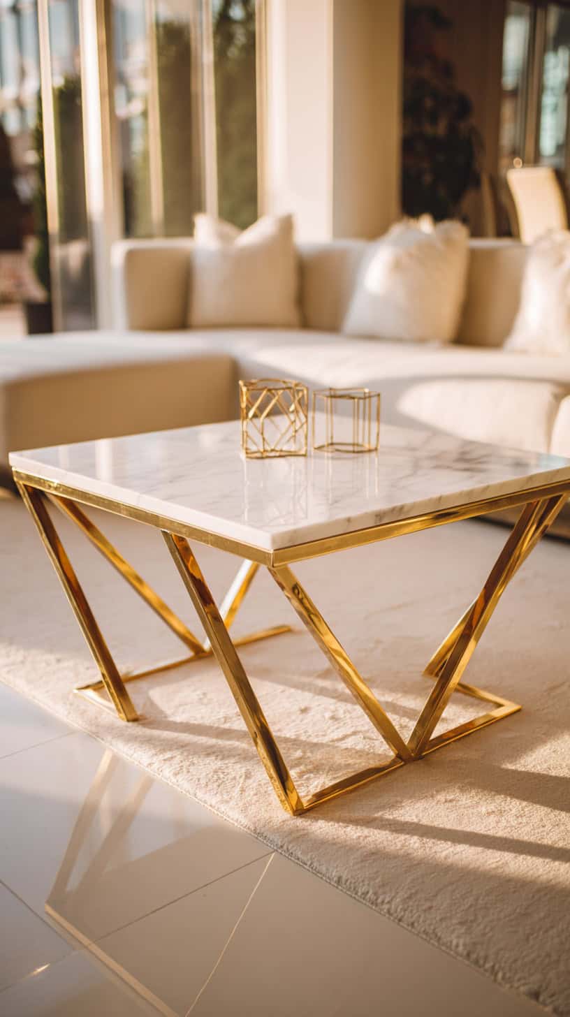 Brass Coffee Table Legs - Image 1