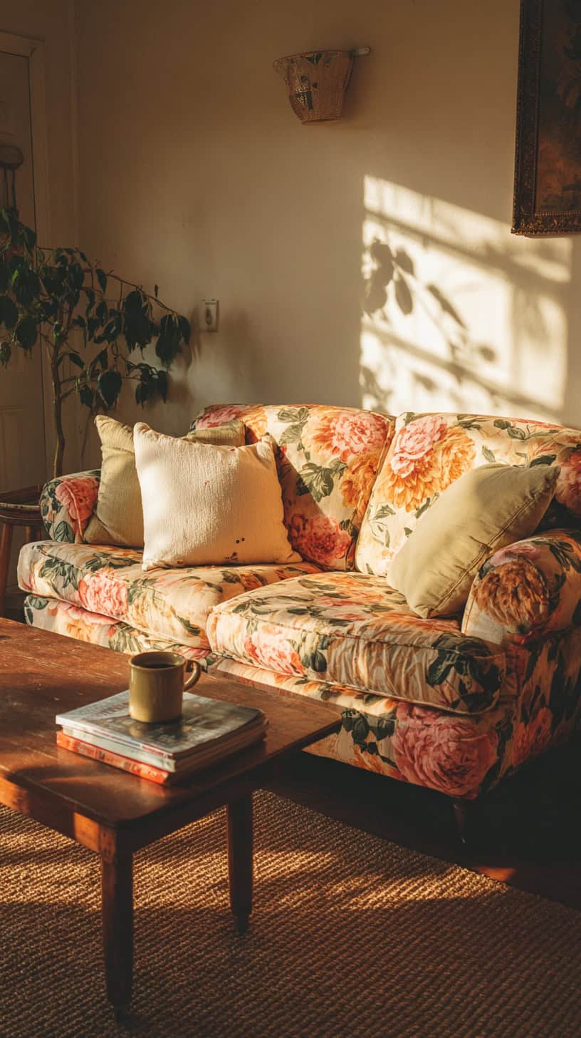 Cozy Floral Sofa - Image 2