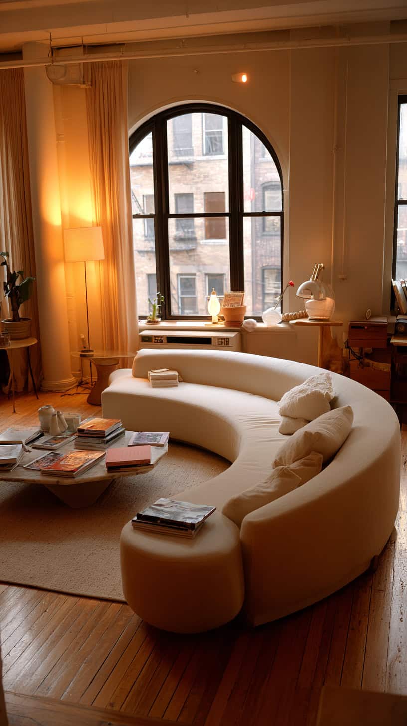 Curved Sculptural Sofa - Image 1