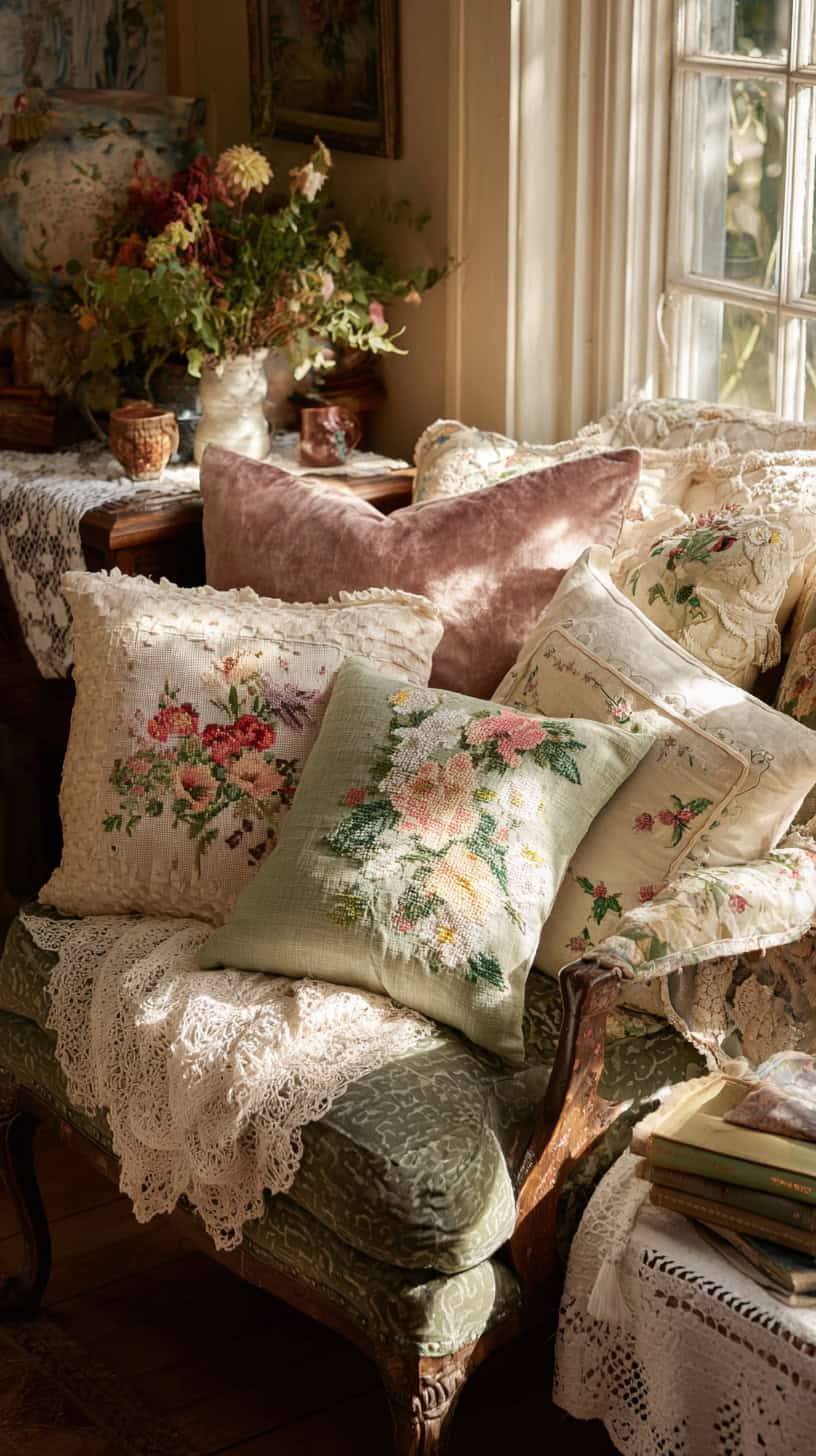 Embroidered Throw Pillows - Image 2