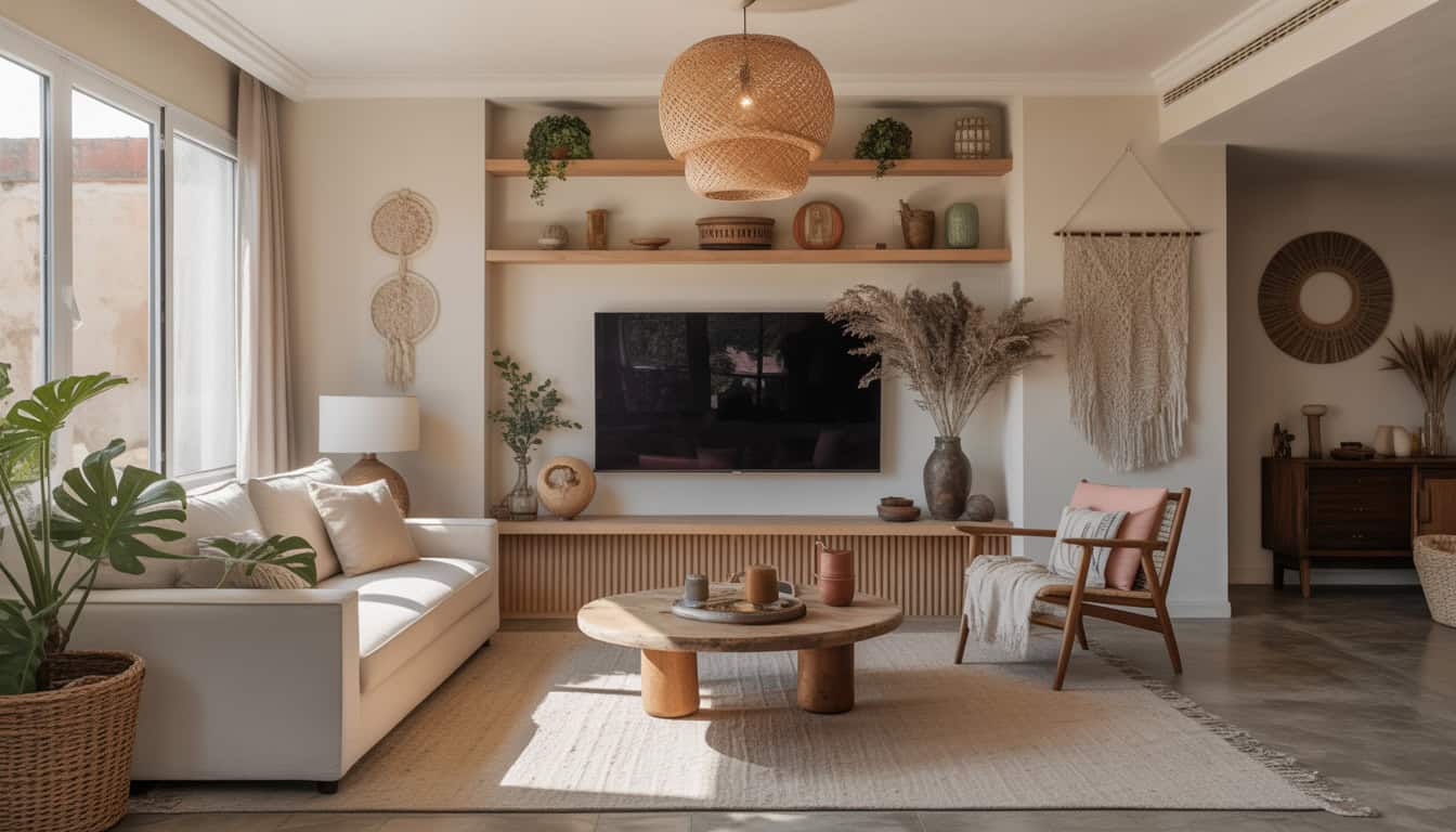15 Boho Modern Living Room TV Wall Ideas That Blend Style and Function
