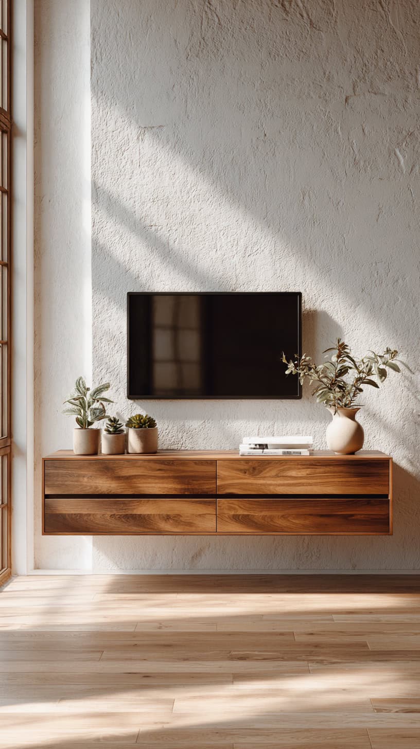 Floating Wood TV Unit - Image 1