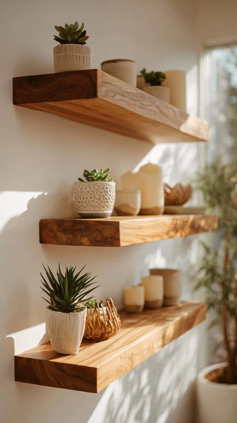 Floating Wooden Shelves - Image 1