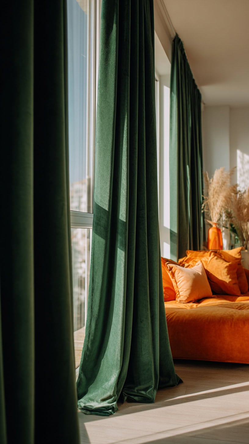 Forest Green Curtain Panels - Image 2