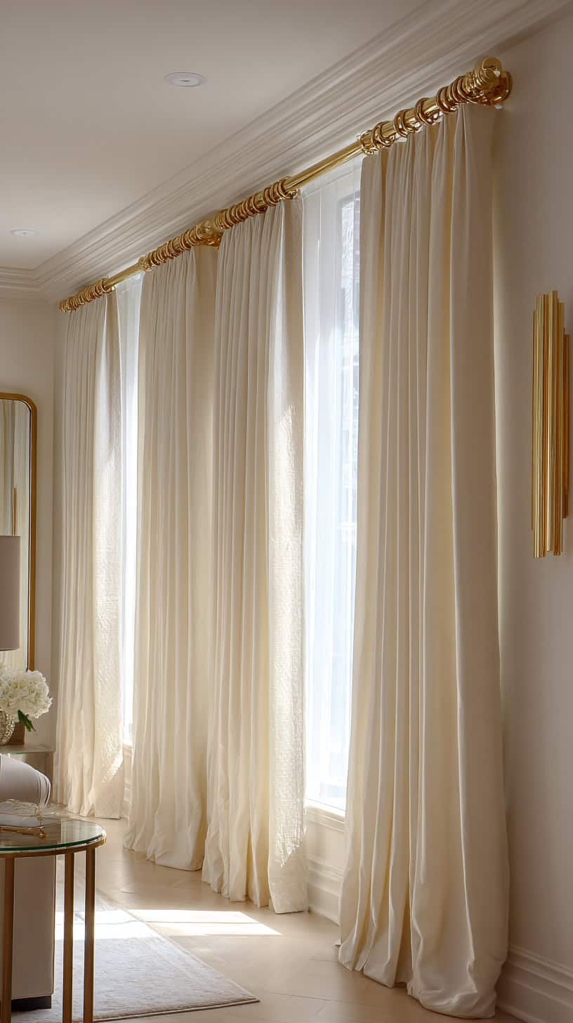 Glam Gold Curtain Rods - Image 1