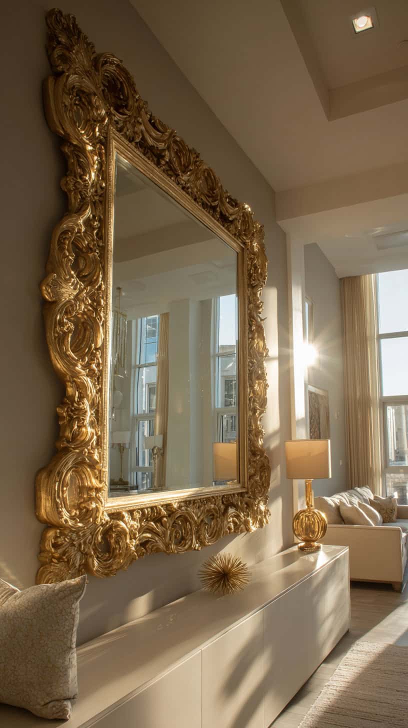 Gold Framed Wall Mirror - Image 2