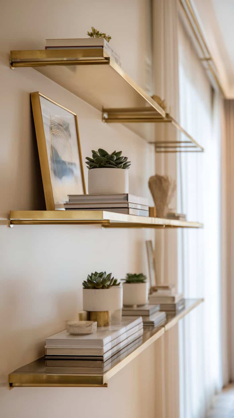 Golden Minimalist Shelves - Image 2
