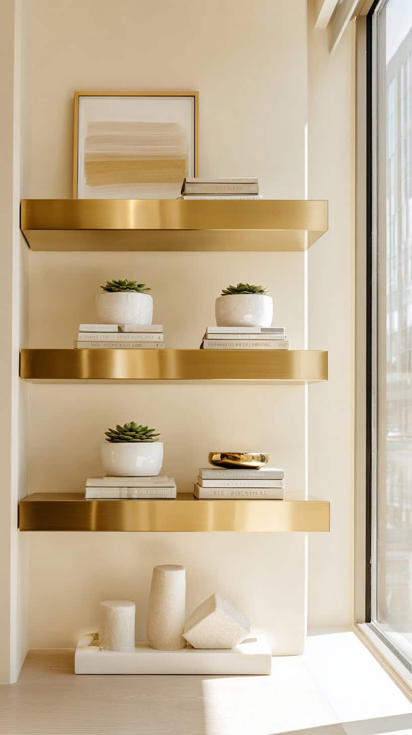 Golden Minimalist Shelves - Image 1
