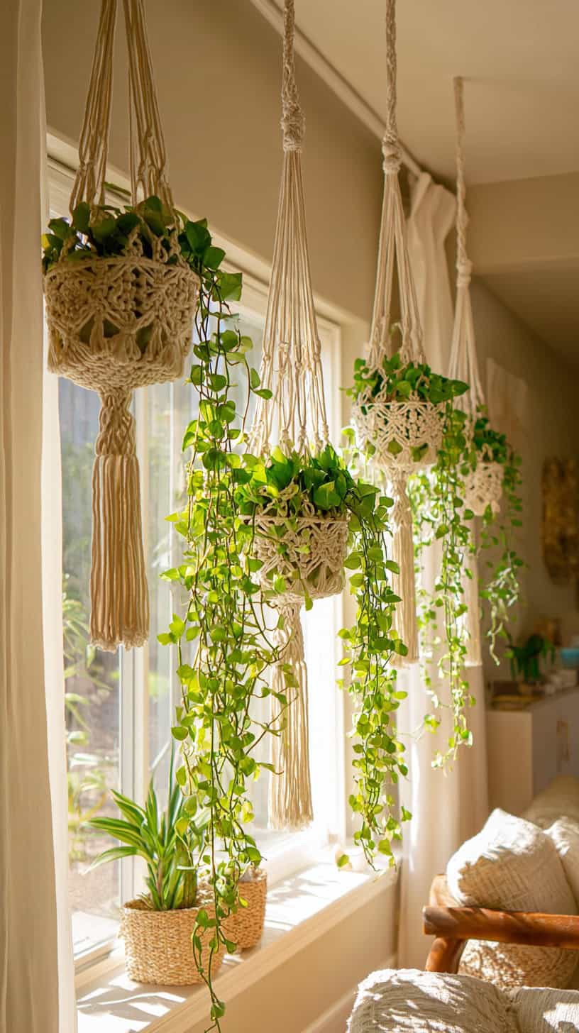 Hanging Macramé Plant Holders - Image 2