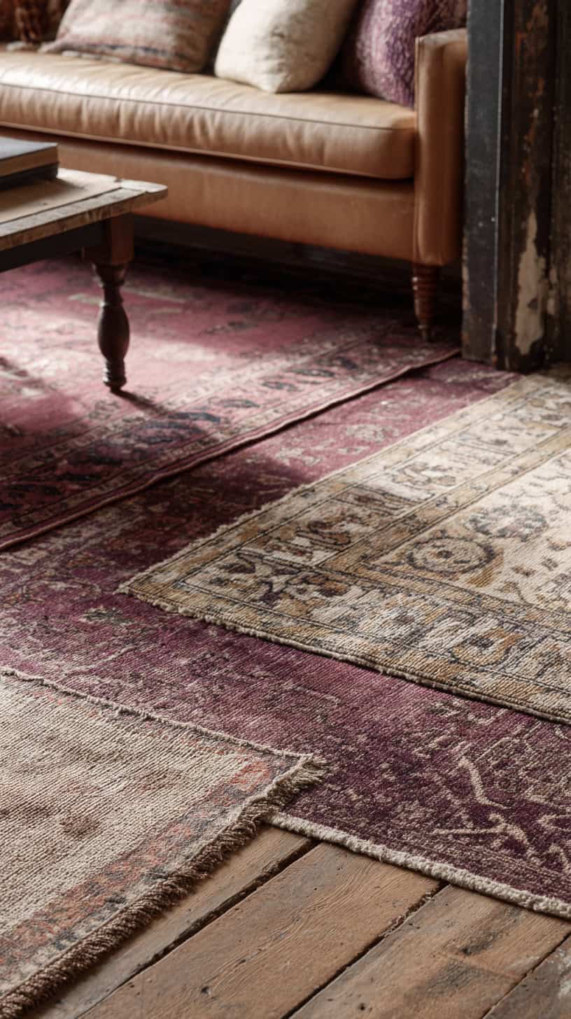 Layered Vintage Rugs - Image 1