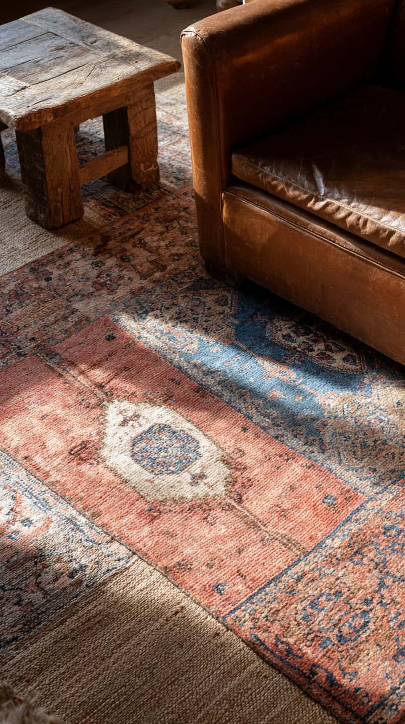 Layered Vintage Rugs - Image 1