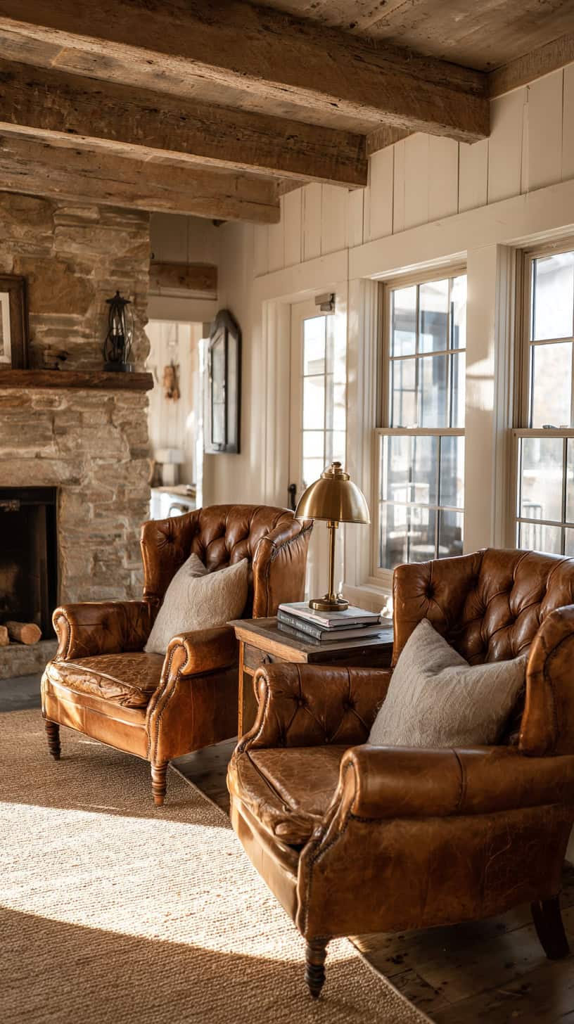 Leather Accent Chairs - Image 1