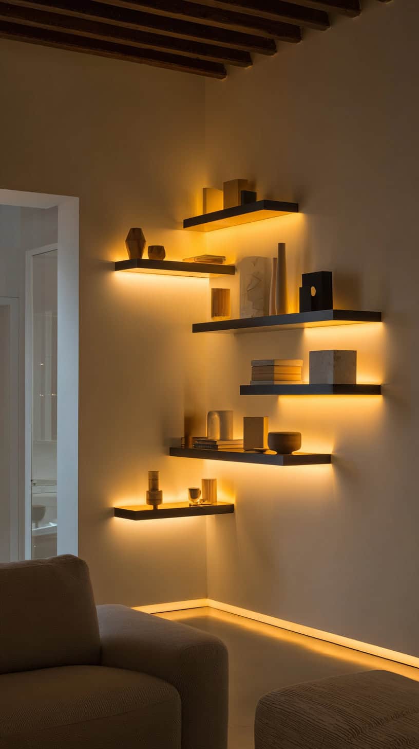LED Lit Neon Accent Shelf - Image 2