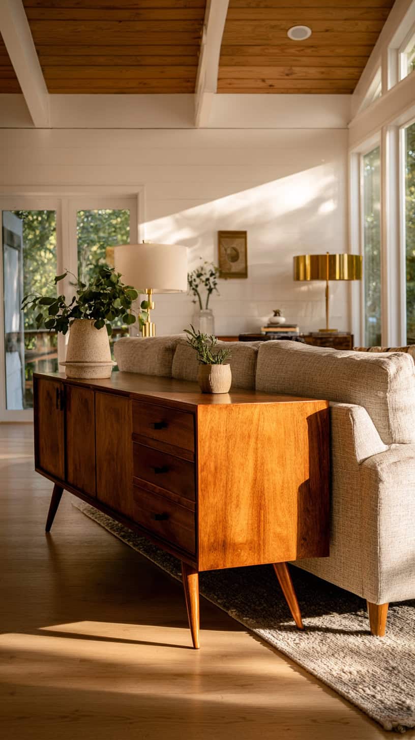 Mid-Century Modern Walnut Consoles - Image 2