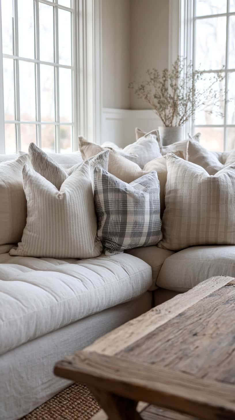 Mixed Linen Cotton Pillows - Image 2