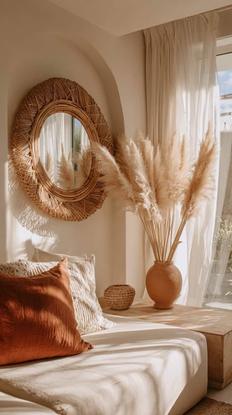 Modern Boho Wall Mirror - Image 1