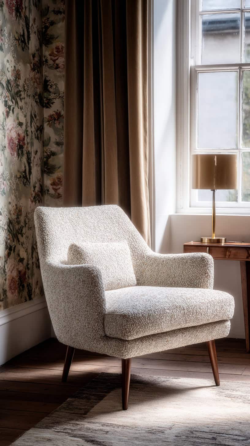 Modern Tweed Armchair - Image 1
