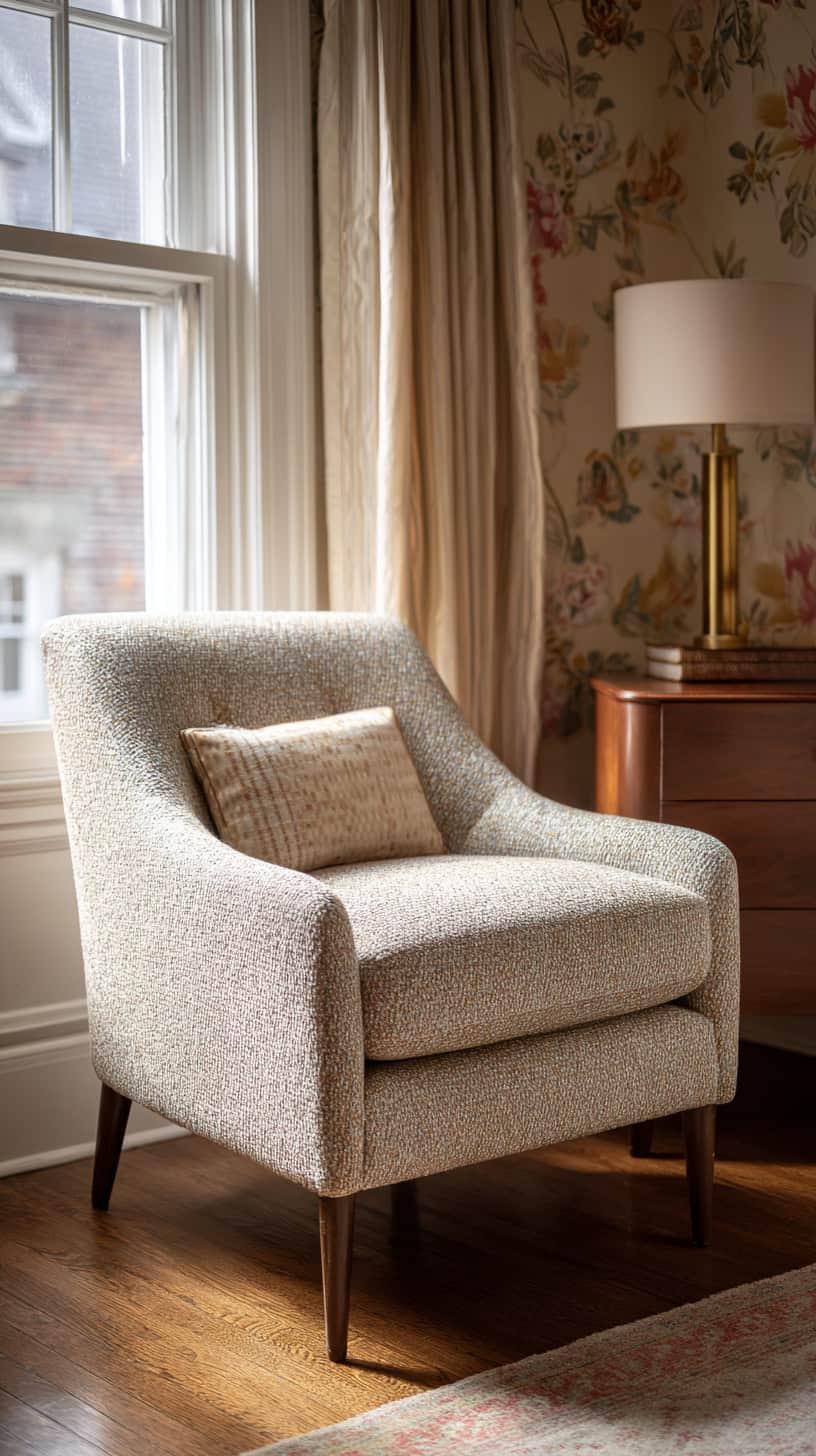Modern Tweed Armchair - Image 2
