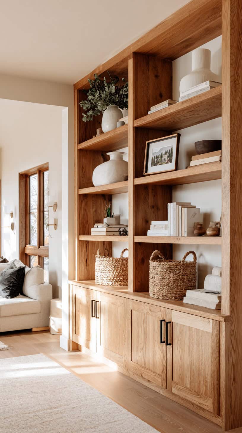 Natural Wood Cabinetry and Shelving - Image 2
