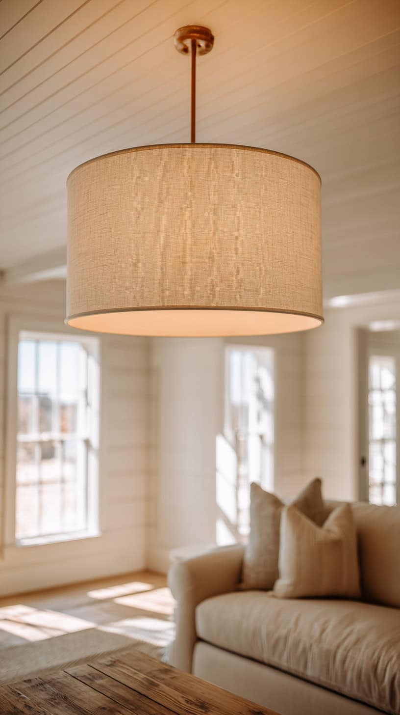 Oversized Linen Shade Lighting - Image 2