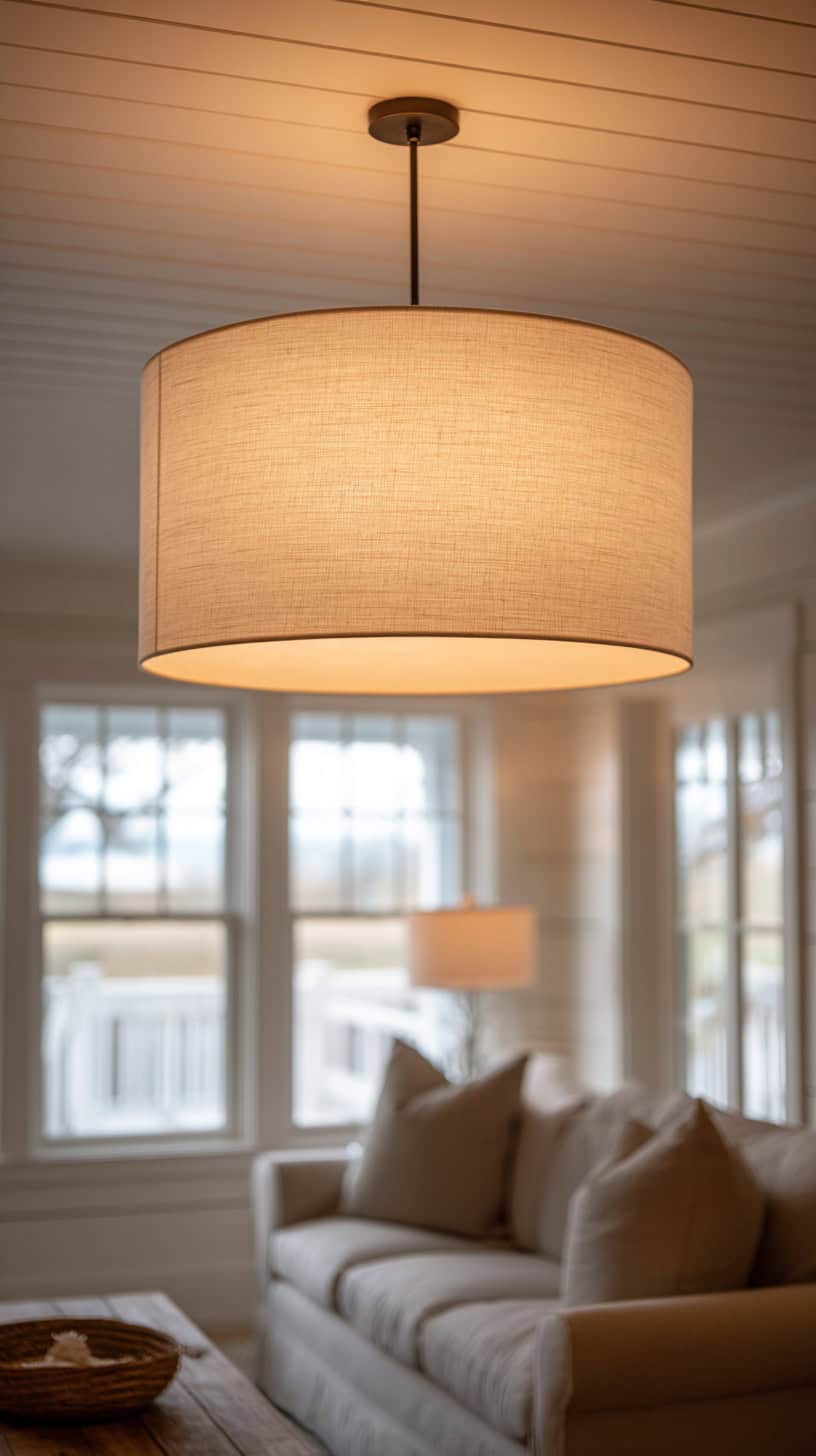 Oversized Linen Shade Lighting - Image 1