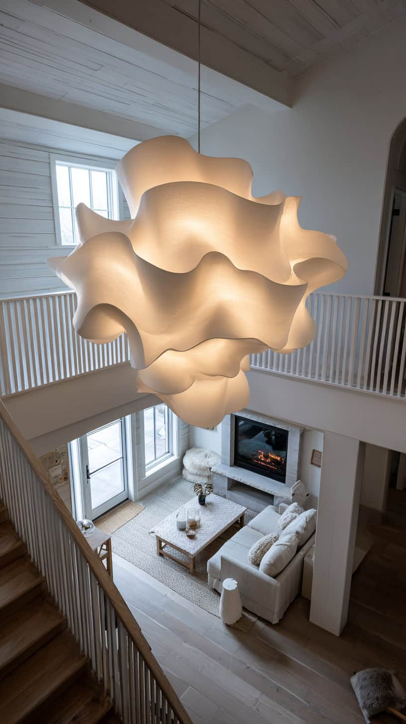 Oversized Organic-Shaped Pendant Lights - Image 2