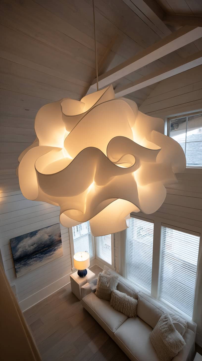 Oversized Organic-Shaped Pendant Lights - Image 1