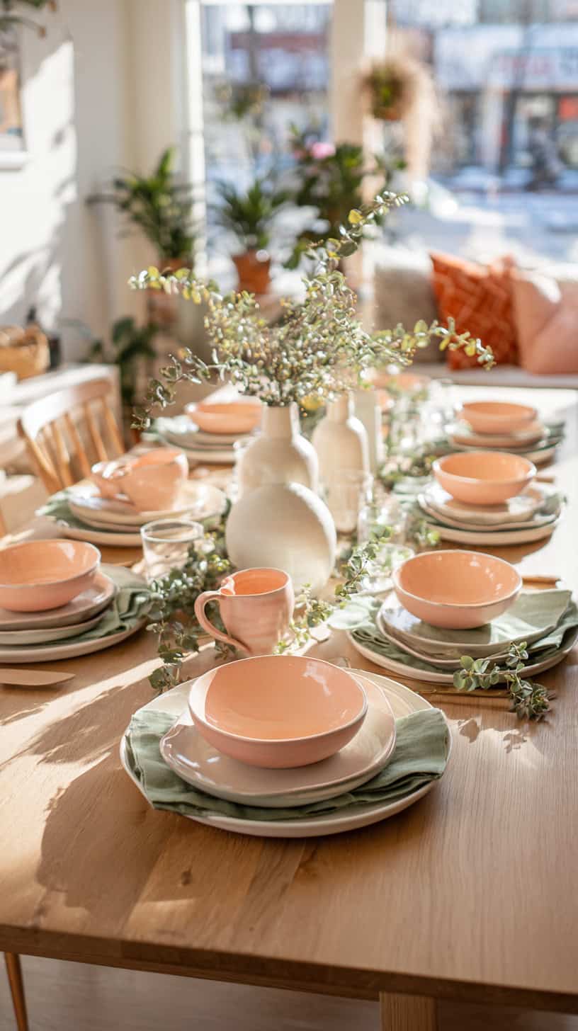 Peach Ceramic Dinnerware - Image 2