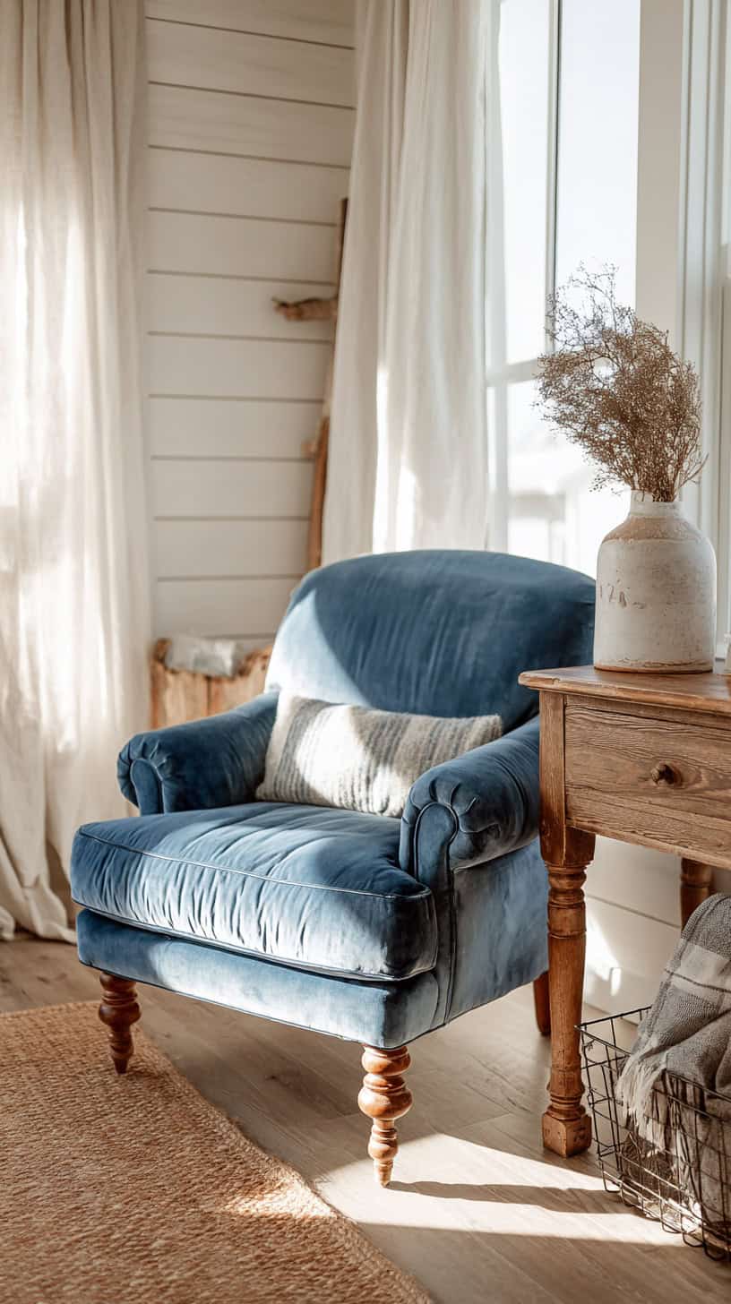 Performance Velvet Accent Chairs - Image 1