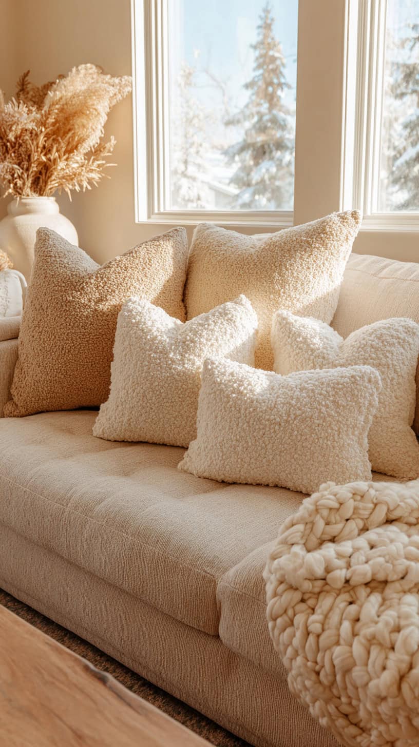 Plush Boucle Pillows - Image 1