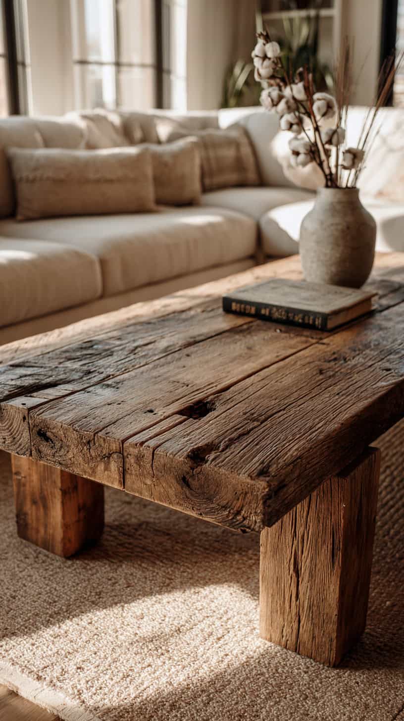 Reclaimed Wood Coffee Table - Image 1