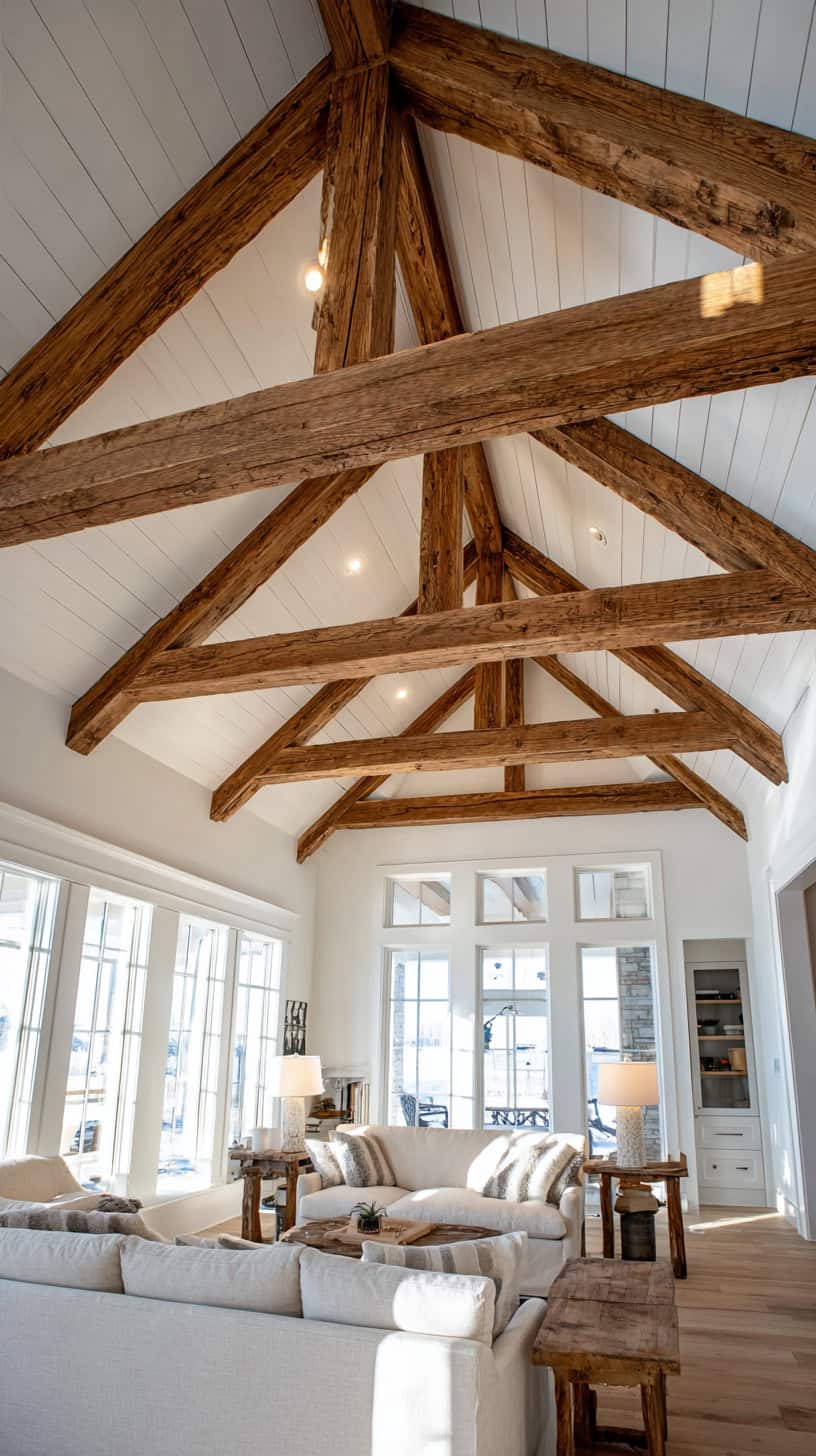 Stained Medium-Brown Exposed Beams - Image 2