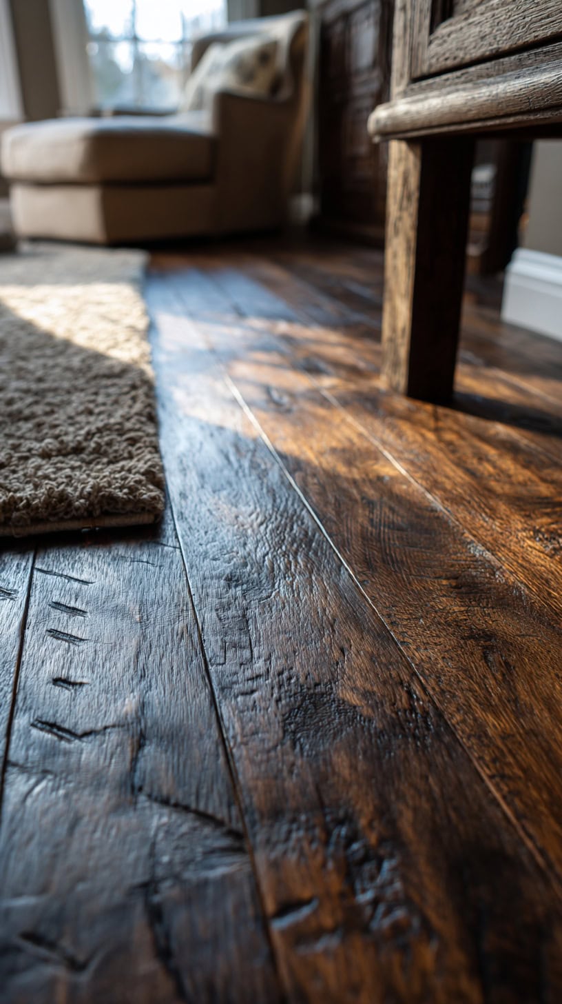 Texture Trends: Hand-Scraped and Wide-Plank Dark Floors That Feel Warm and Lived-In - Image 2