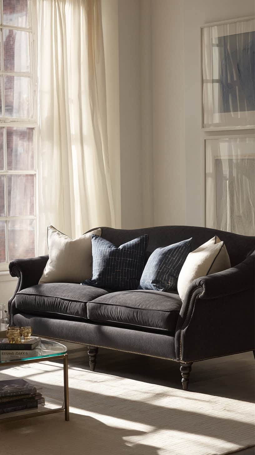 Traditional Roll Arm Sofa - Image 1