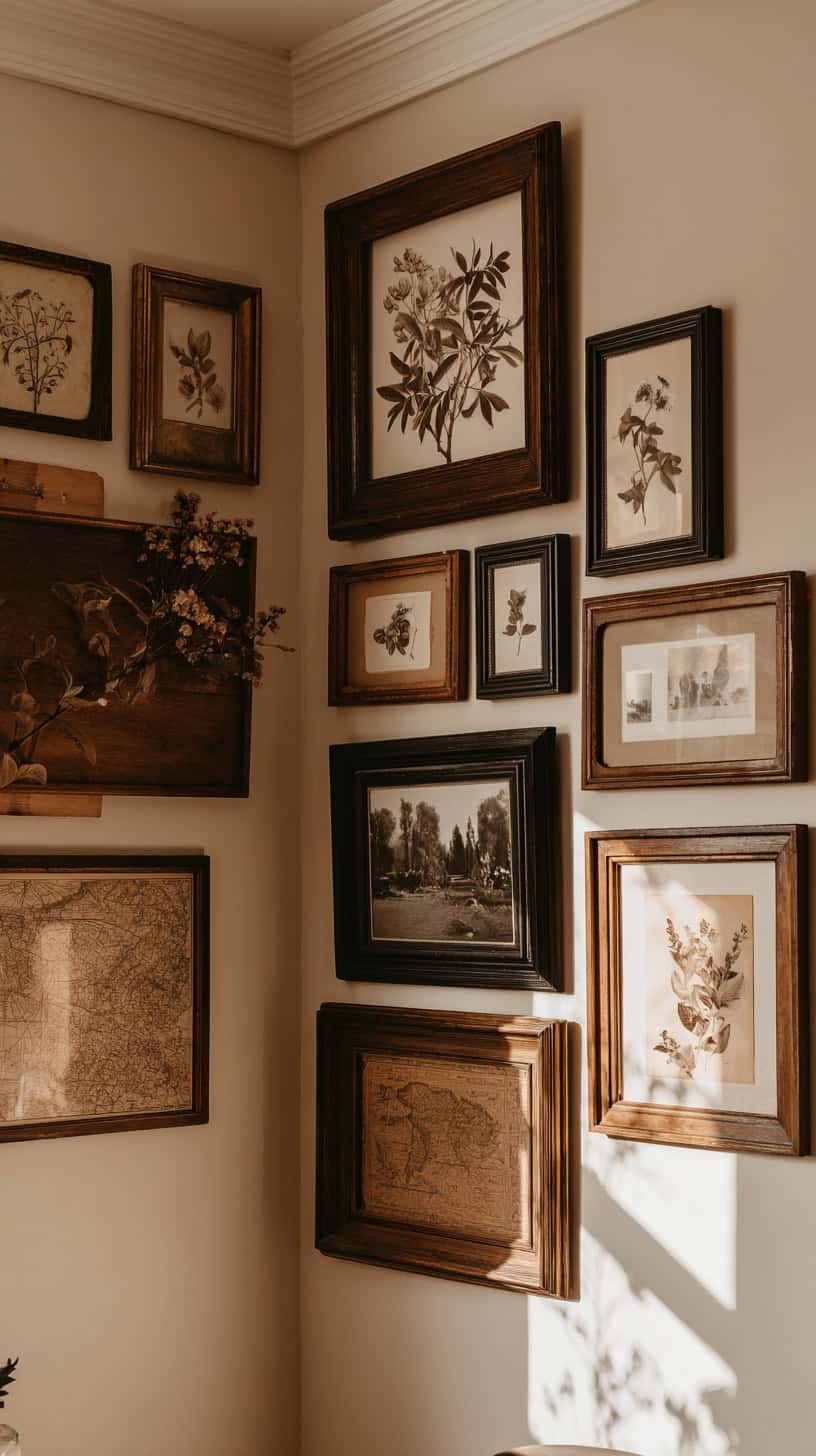 Vintage Modern Gallery Walls with Brown Aesthetic Charm - Image 2