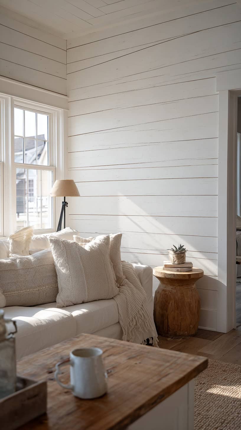 Vintage Shiplap Accent Wall - Image 1
