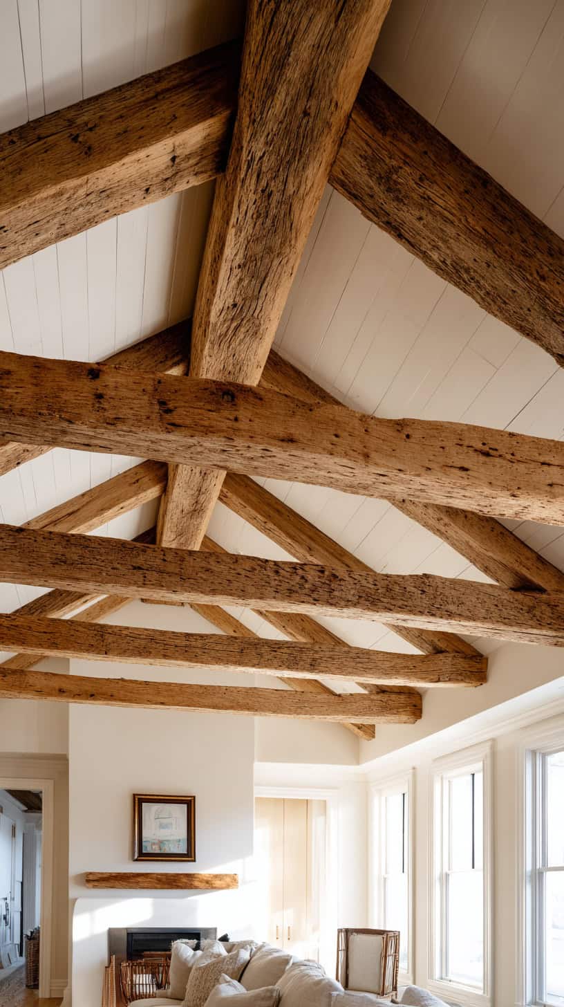 Warm Wood Beam Ceiling - Image 2